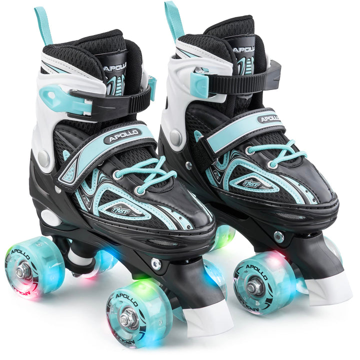 Apollo Super Quad X Pro | verstellbare Rollschuhe für Kinder | komfortable, grössenverstellbare LED
