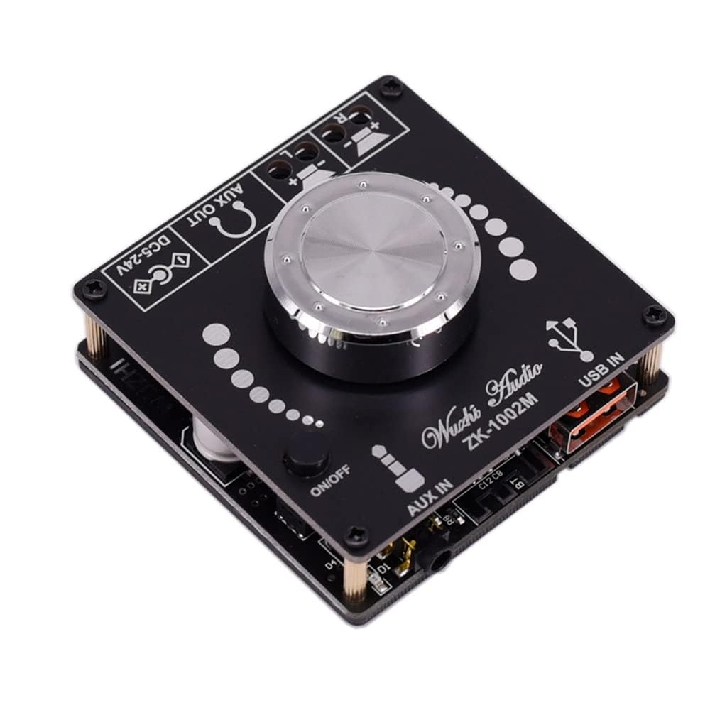 2PCS ZK-1002M MINI 2.0 100Wx2 5.0 Power Audio Amplifier Board Stereo AMP Amplifier AUX USB