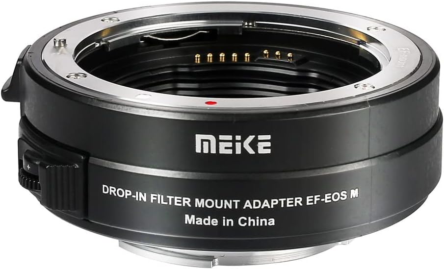 MK-EFTM-C Drop-In Aufsteckfilter, Mount-Adapter von Meike für Canon EF auf Canon EOS M, Inkl. variab