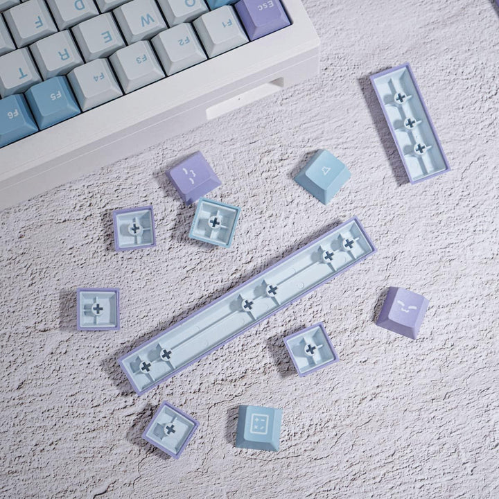 172 Tasten Double Shot Tastenkappen Cherry Profile Illusion Keycaps Fit for 61/64/87/104/108 Cherry