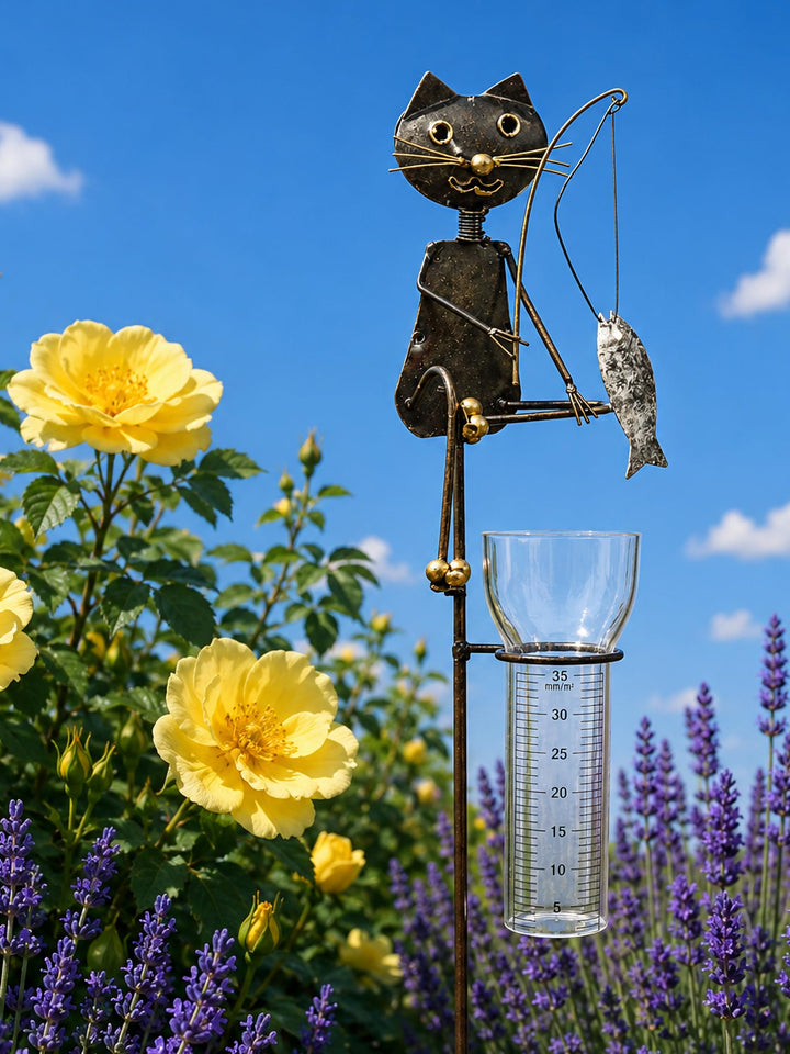 Pommerntraum ® | Regenmesser Niederschlagsmesser Pluviometer Gartendeko Gartenstecker Gartenfigur Ka