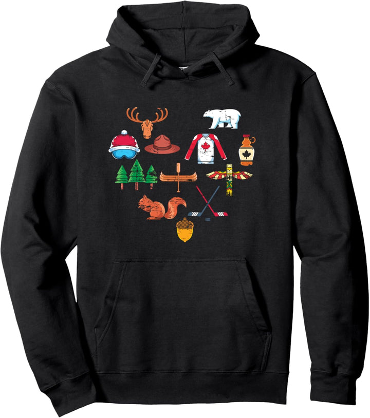 Nationalsymbol Elch Ahornblatt Valentinstag Geschenk Kanada Pullover Hoodie