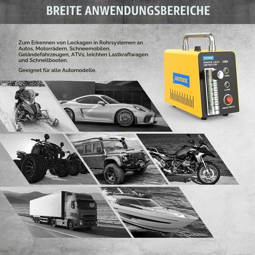 AUTOOL SDT103 Fahrzeug-Leckdetektor, Rauchdetektor, Rauchdiagnose, Vakuum, Evap-Diagnosetester, Rohr