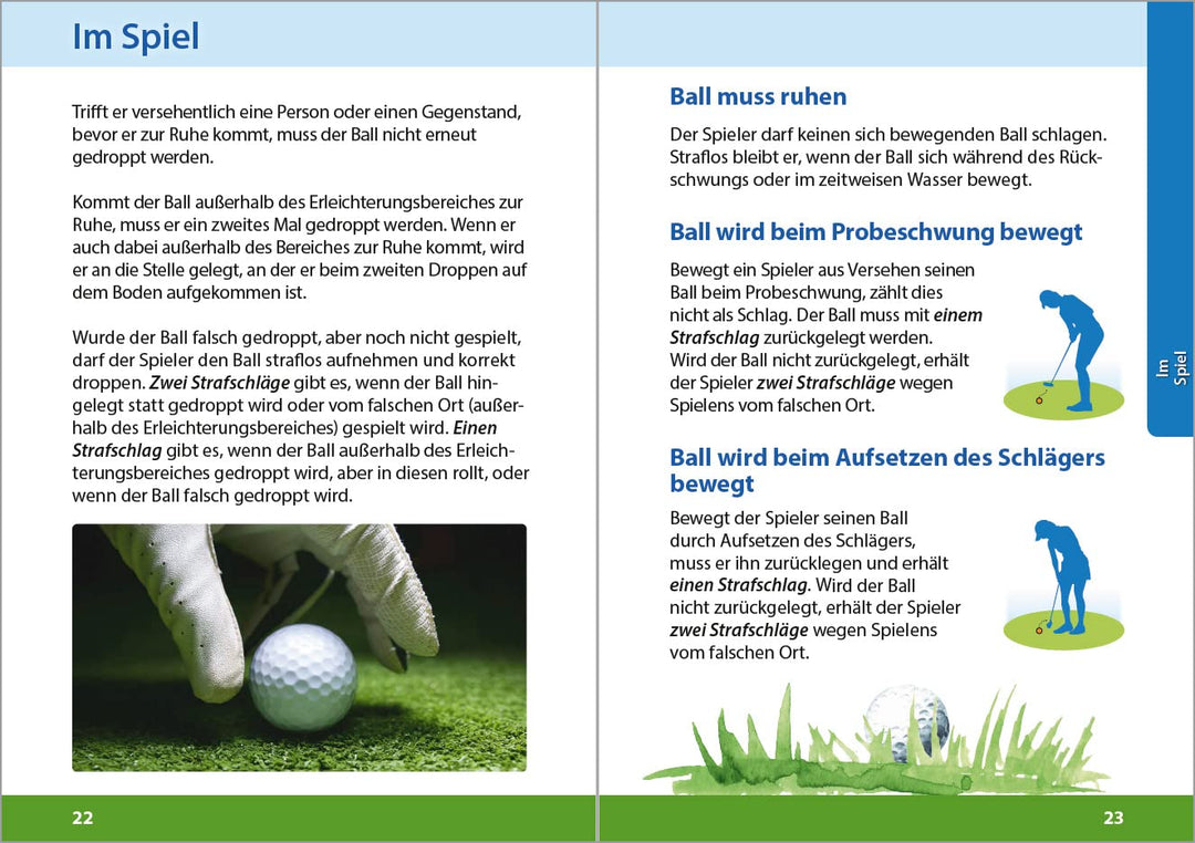 Golfregeln verständlich erklärt: Alle aktuellen Regeln. komplett in Farbe. Perfekt für die Golftasch