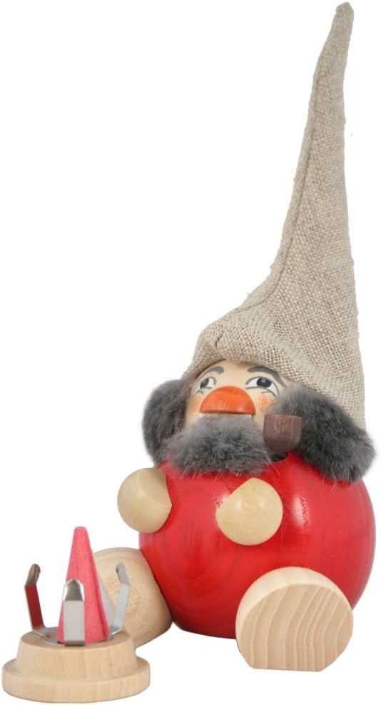 Seiffener Volkskunst | Räuchermann Figur | Waldzwerg 19 cm | Räucherfigur | Räuchermännchen Erzgebir