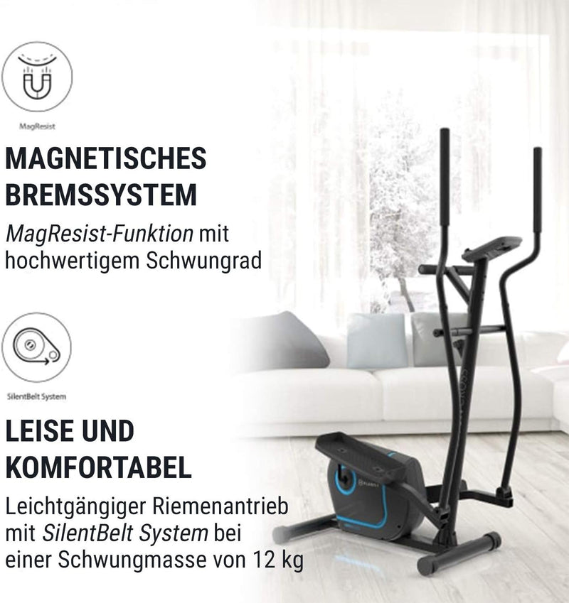 Klarfit Myon Cycle Heimtrainer Fahrrad - Ergometer Fahrrad mit 12 kg Schwungmasse, Hometrainer mit P