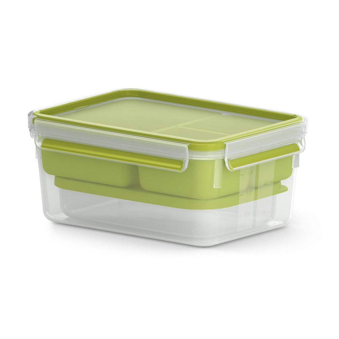 Tefal N1071610 Clip & Go/Masterseal To Go XL Lunchbox Grün 1,6 L Frei Von BPA Hält das Essen Frisch