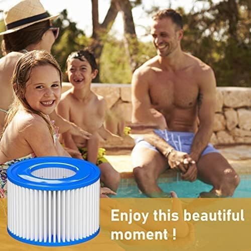 Filter VI für Pool, 16 Stück Filterkartuschen VI für Bestway Miami, Monaco Lay-Z-Spa, Vegas, Palm Sp
