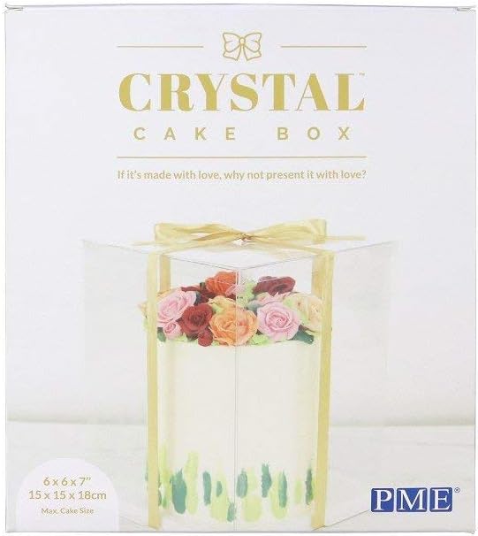 PME CCB10 Kuchenbox aus Kristallglas, 25,4 cm, Kunststoff, durchsichtig 10 x 10 x 13 in, 10 x 10 x 1