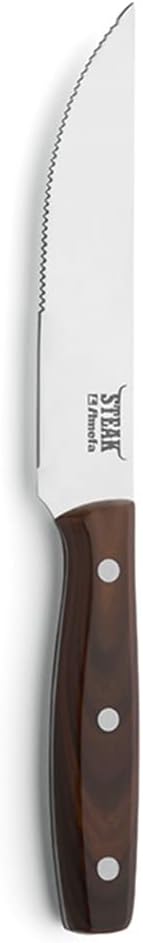 Amefa PORTERHOUSE Steak Besteck Set 4-teilig | 2 Steakmesser, 2 Steakgabeln | Kunststoffgriffe in Ho