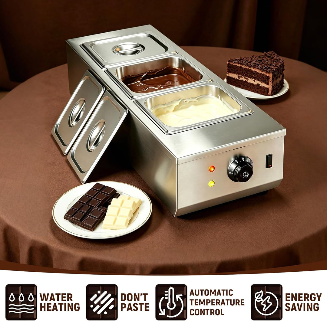 Gewerbliche Schokoladentemperiermaschine, Elektrischer Schokoladenerhitzer | Temperatur Einstellbar