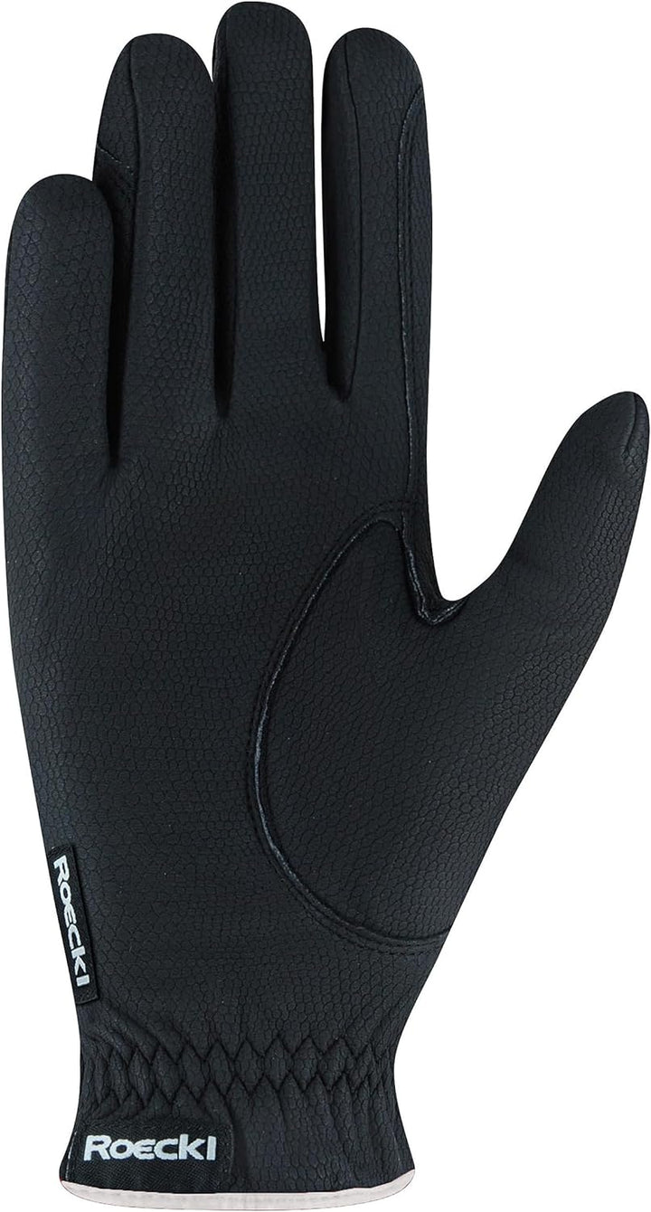 Roeckl Sports Reithandschuh LONA, Ladies Sommer Handschuh, 6 Farben, Grösse 6-8.5 6 Schwarz/Weiss, 6