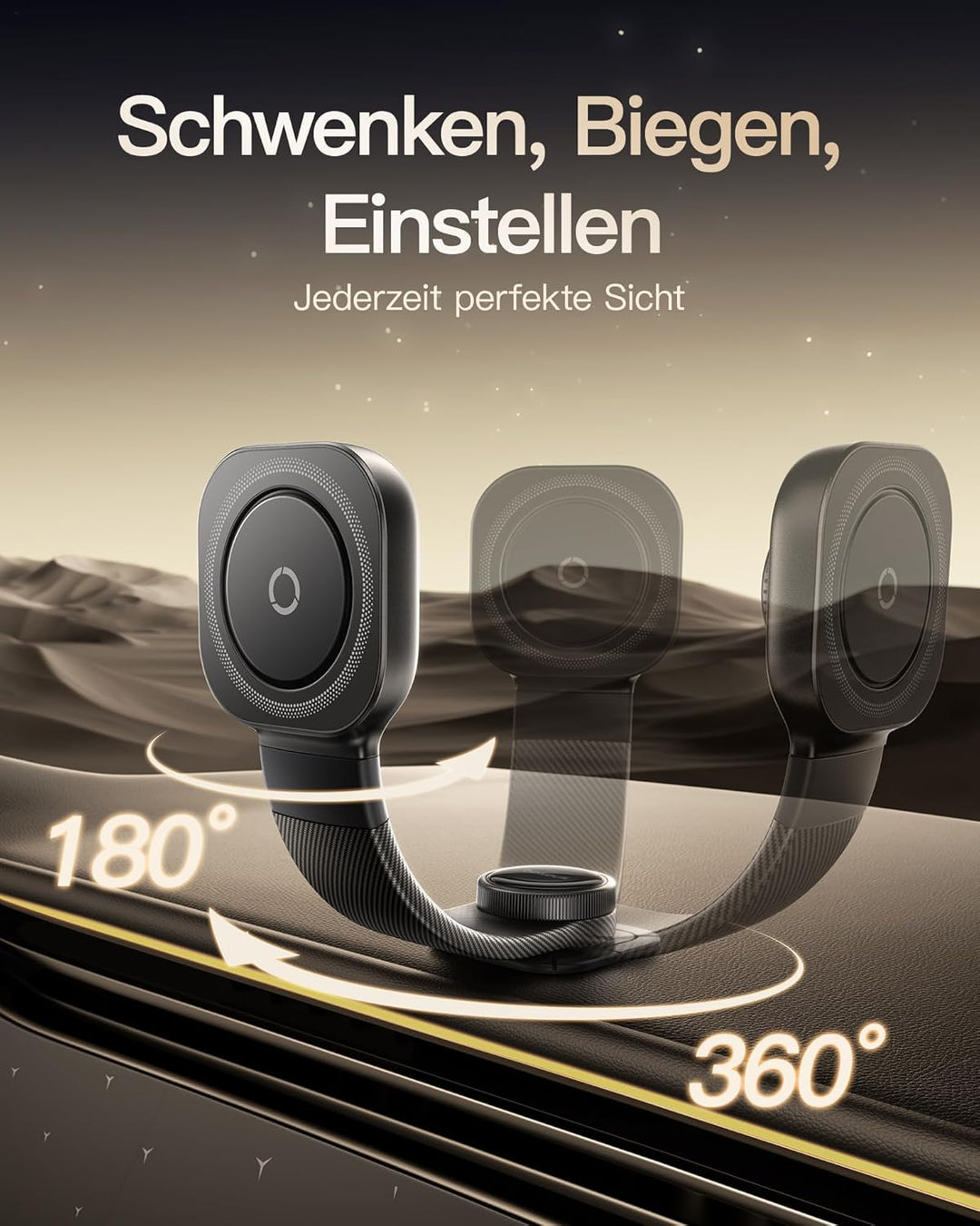 Baseus C03 Handyhalterung Auto Magnet, 360° drehbar Magnetische Magsafe Handy Halterung Auto mit Bie