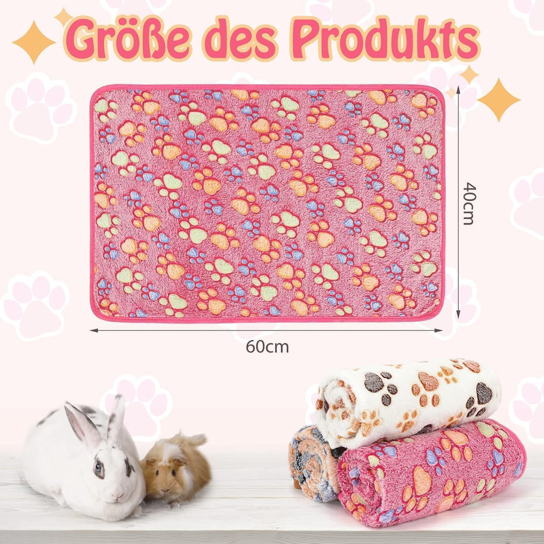 Norhogo 3 Stück Meerschweinchen Decken Wasserdicht Meerschweinchen Fleecedecken Klein Waschbar Saugf