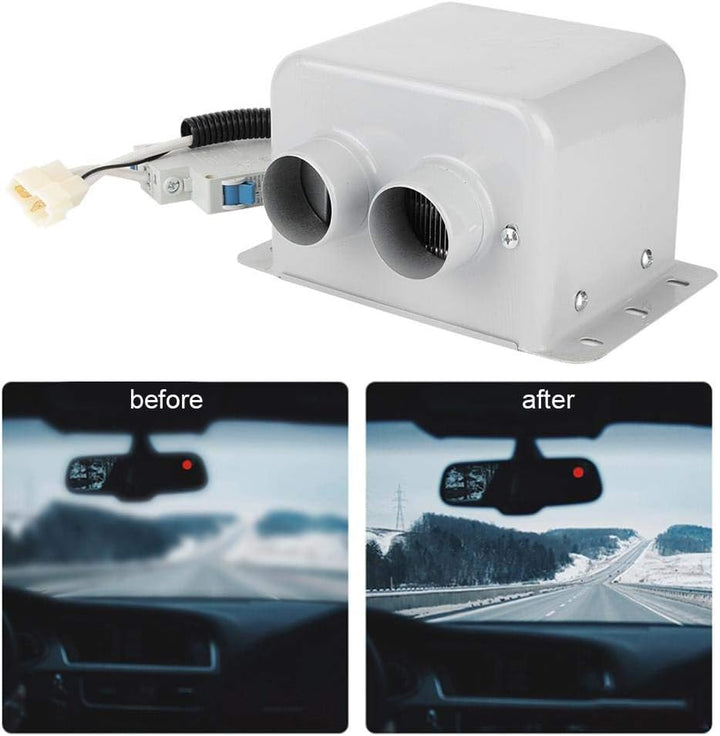 CHICIRIS Tragbare Autoheizung - 800W 2-Loch-Auto-Elektroheizung Winterheizung Wärmer Fensterentfrost