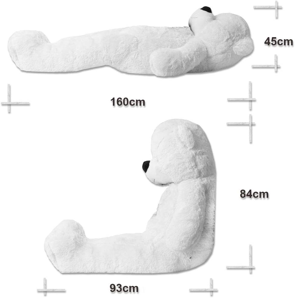 TE-Trend Bär Plüschbär Riesen Kuscheltier XXL Teddybär Riesig Large Teddy Bear Plüschteddy 160 cm Du