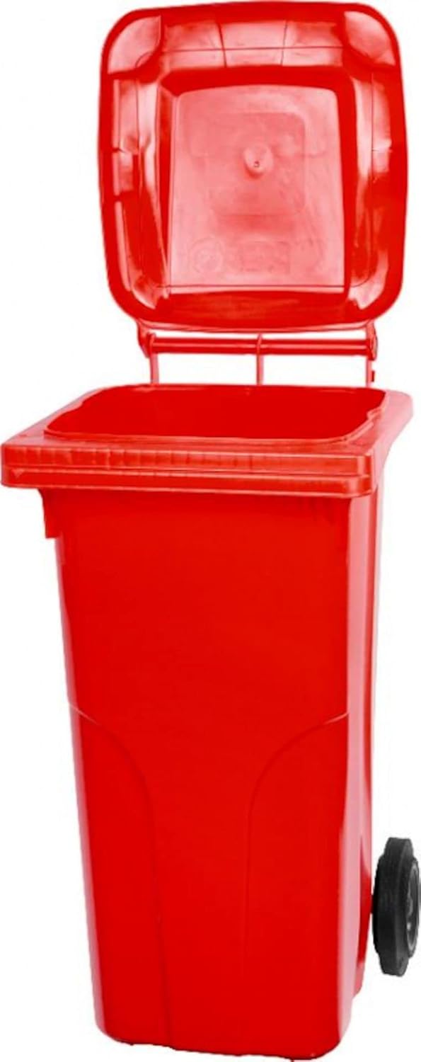 PROREGAL 2-Rad-Mülltonne MGB | HDPE-Kunststoff | HxBxT 94,5x48x54cm | Fassungsvermögen 120 Liter | R