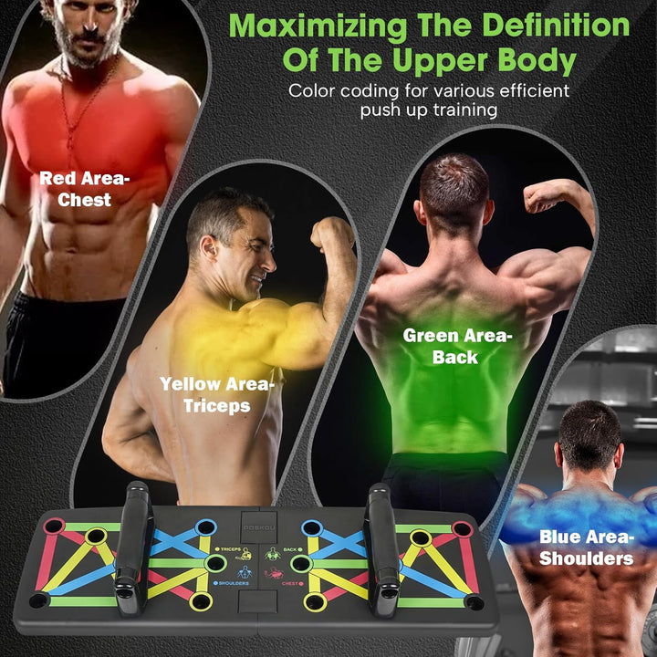 POSKOU Push Up Board Home Exercise Workout Fitness Gym Equipment Strength Training Press up Board Me