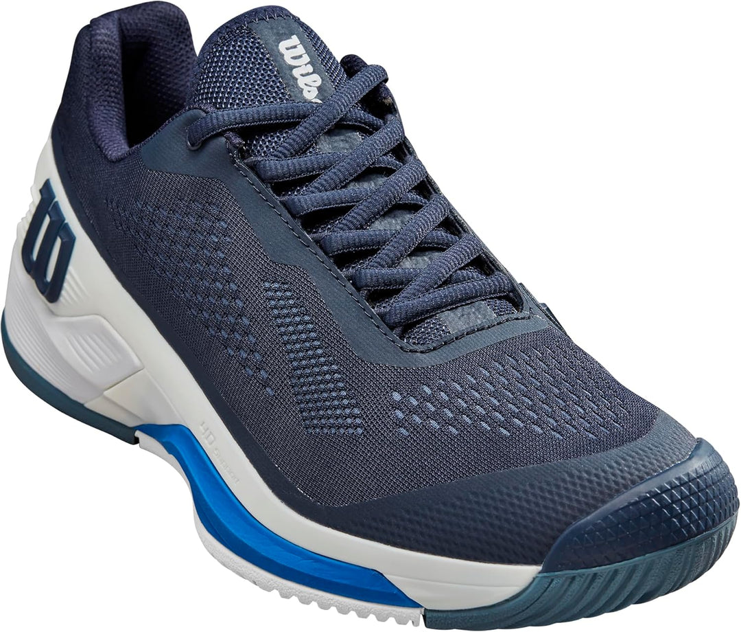 Wilson Herren Rush Pro 4.0 Ac Tennisschuhe Allcourtschuh Dunkelblau - Weiss 49 1/3 EU Navy Blazer Wh