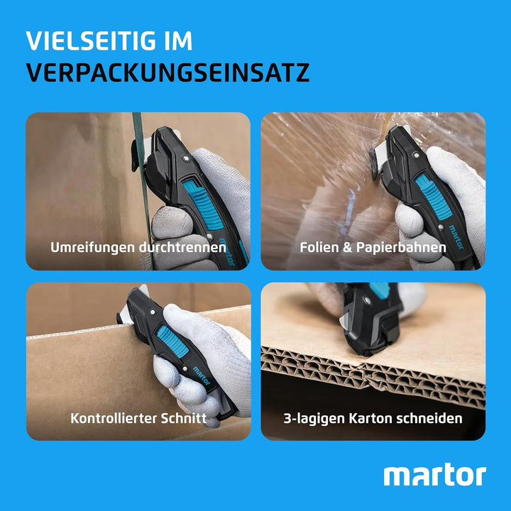MARTOR 10 x Ersatzklingen für Sicherheitsmesser/Cuttermesser SECUMAX 370 10x Klingen, 10x Klingen