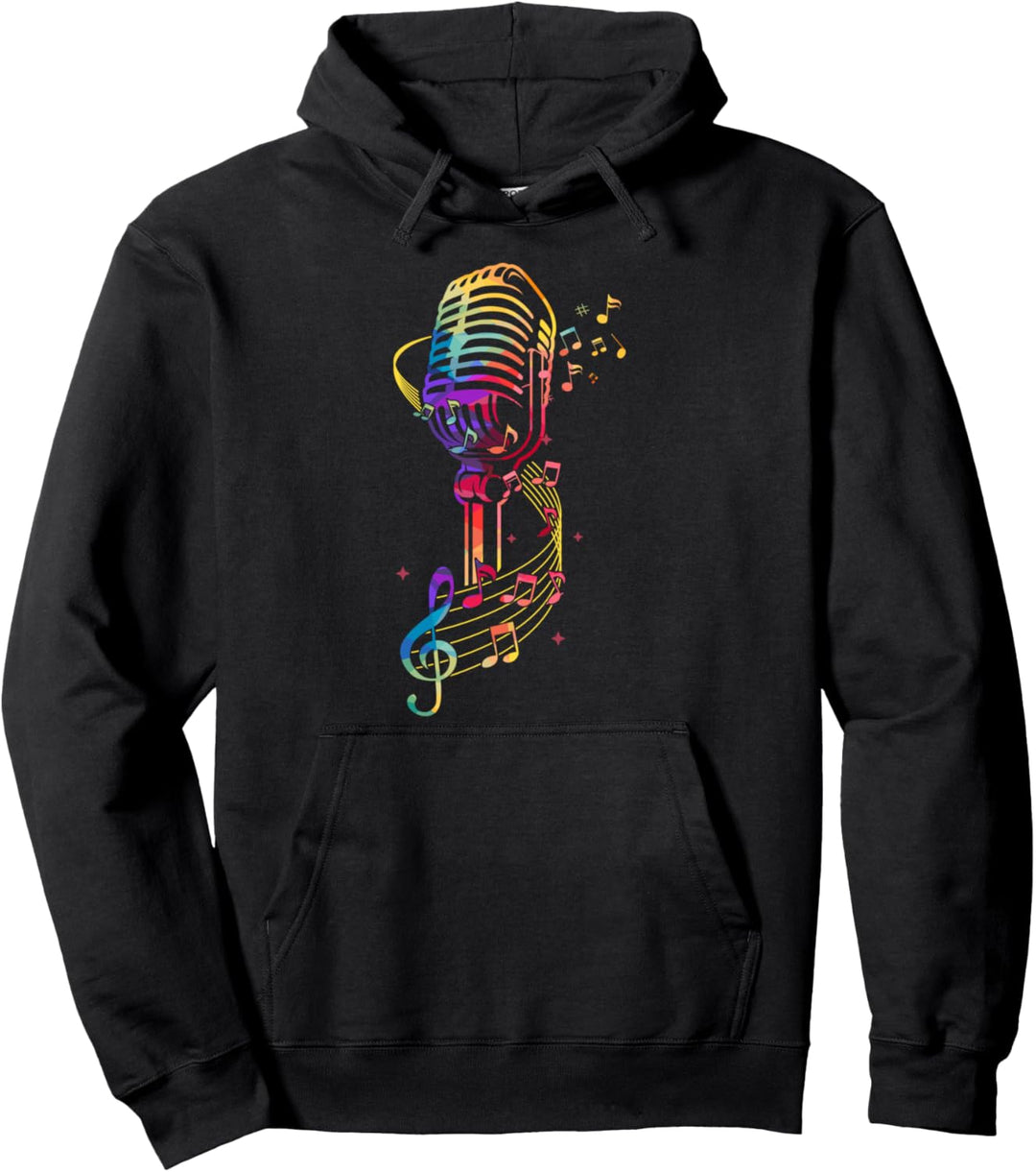 Music Loving Mikrofon Geschenk Design Schlüssel Musiker Pullover Hoodie