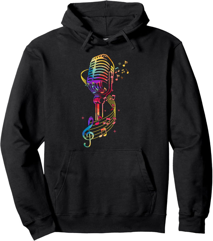 Music Loving Mikrofon Geschenk Design Schlüssel Musiker Pullover Hoodie