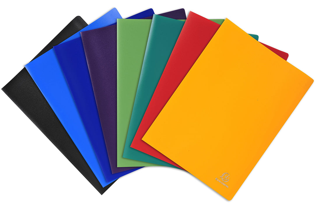 Exacompta 8590E 8er Pack Premium Sichtmappe OPAK aus blickdichtem Kunststoff DIN A4 mit 90 Klarsicht