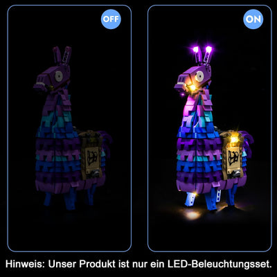 LocoLee Licht Set Kompatibel mit Lego Vorratslama Fortnite, Nur Lichter Set - Kein Modell, Licht Bel