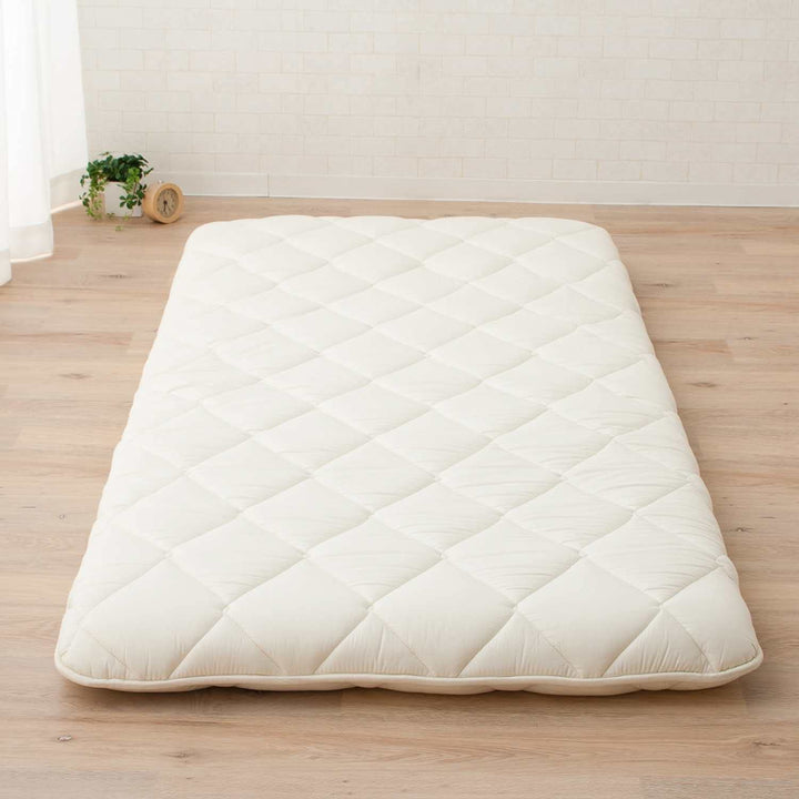 EMOOR Japanische Futon Matratze CLASSE 160 x 200 cm Weiss Hergestellt in Japan, Faltbar Schlaf Tradi