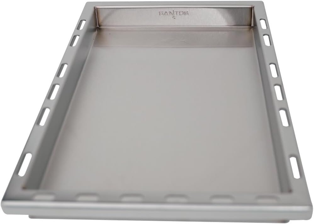 SANTOS einsetzbare Grillpfanne/Einsatzpfanne - Edelstahl Plancha - 28x45,1x4cm - für Napoelon Rouge/