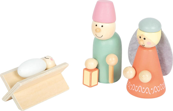 Small Foot Spielset Holzkrippe Weihnachtsgeschichte, Weihnachtsdeko und Spielset, mit detailreichen