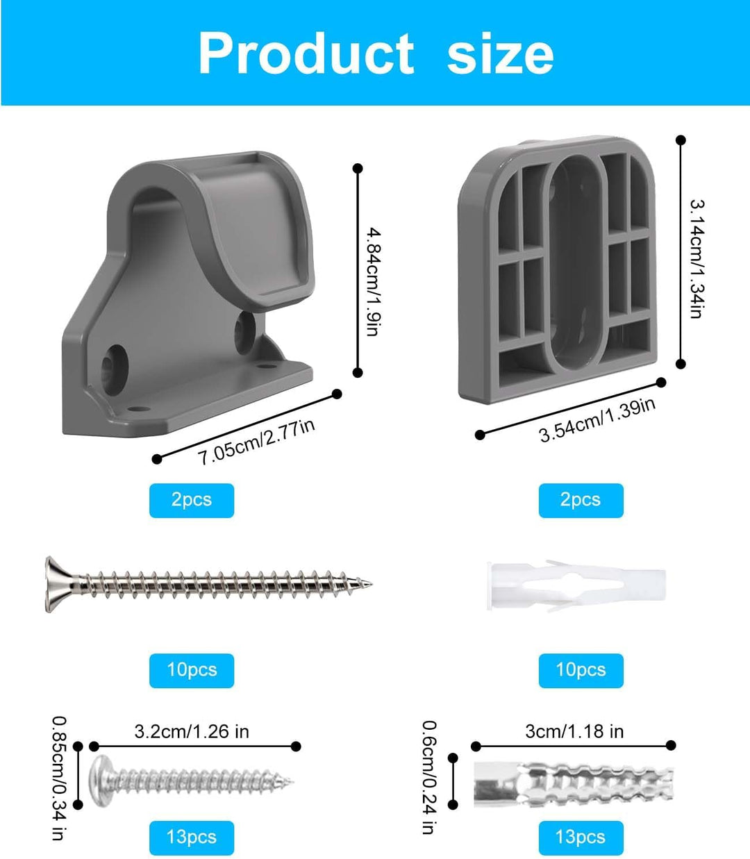 Nalezuns Set mit Ersatzteilen für Treppenschutzgitter, Babygitter Ersatzteile Set, Babygitter Zubehö