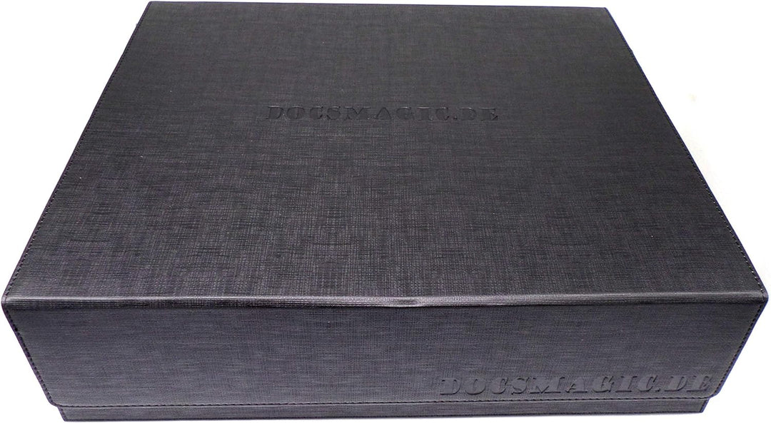 docsmagic.de Premium 4-Row Trading Card Storage Box Black/Red + Trays & Divider - MTG PKM YGO - Aufb