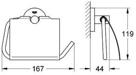 GROHE Essentials Bundle | Toilettenbürstengarnitur & Essentials WC-Papierrollenhalter | mit Deckel,