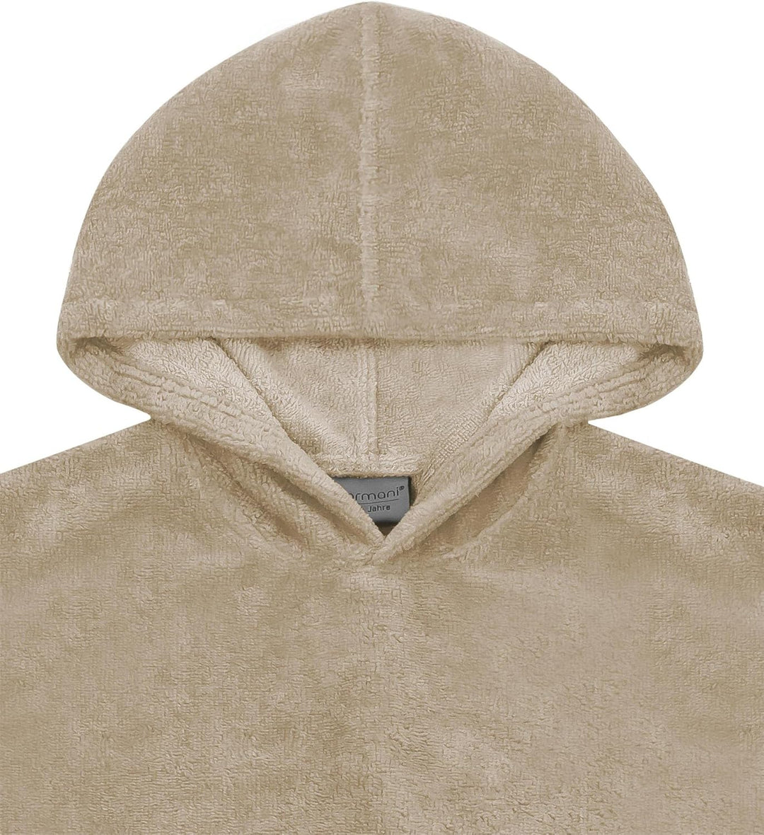 normani Kinder langarm Badeponcho - Frottee Kapuzenhandtuch für Jungen und Mädchen 0 - 2 Jahre Beige