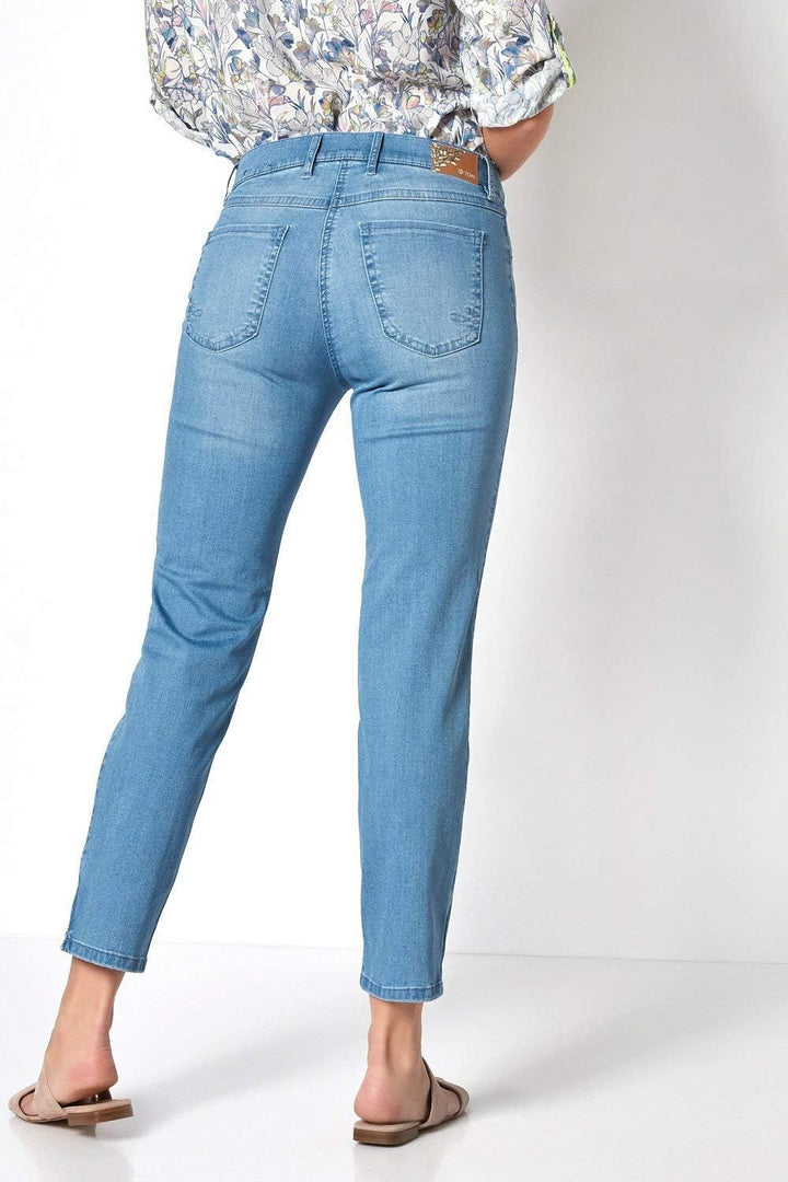 TONI Damen 7/8-Jeans »Perfect Shape« mit Saumzippern 36 Bleached