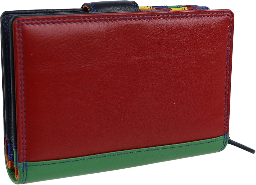 Golunski Ladies Tab b枚rse mit Umschlag aus Leder, Graffiti, Geschenkbox, Blau - Mitternachtsblau - G