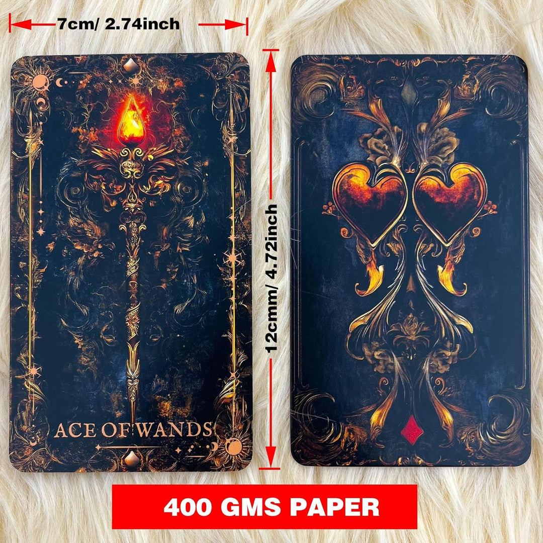 Dunkles Gothic-Tarotkartenspiel, einzigartig, Tarotkarten für Anfänger, Tarotkarten mit Begleitbuch,