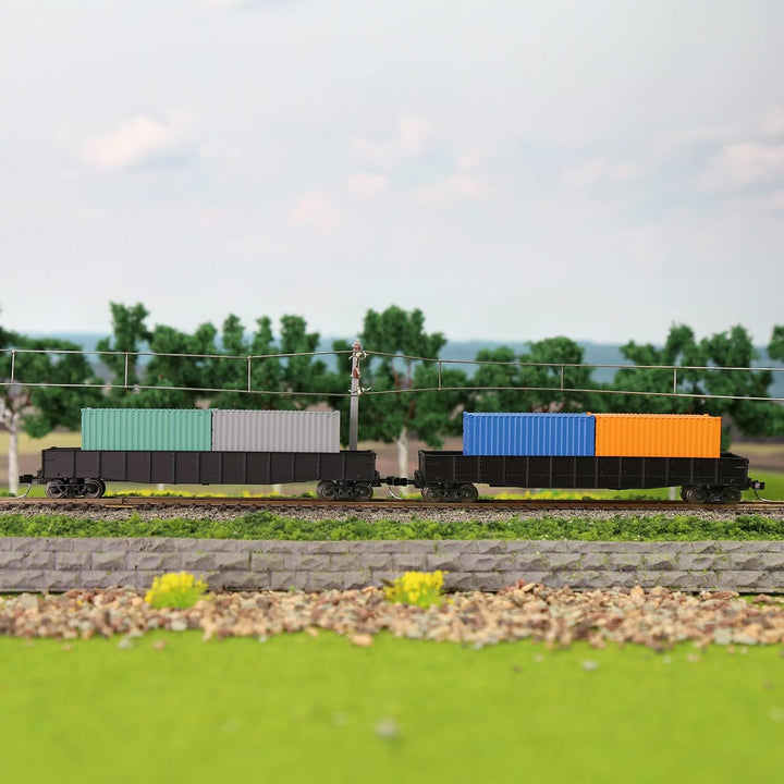 Evemodel 9Stk. Container Versand Güterwagen Spur N Modelleisenbahn Wagen 1:160 (20ft), 20ft