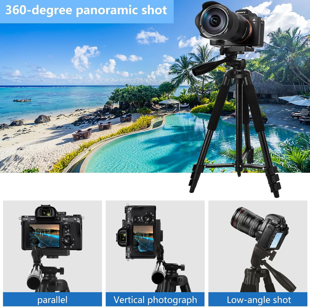 ASelected Kamerastativ mit abnehmbarem Kopf, universeller Ständer für Canon, Nikon und Handy, Alumin