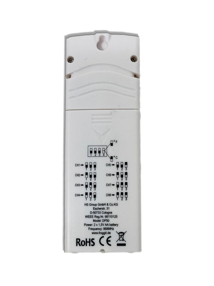froggit DP50 / WH31A Mehrkanal Thermo-Hygrometer Temperatur-Luftfeuchte Funksensor