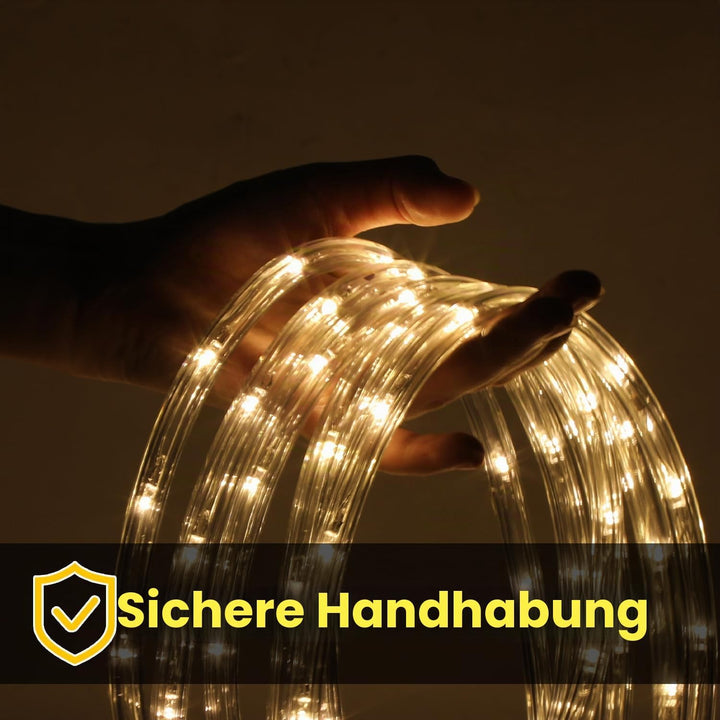 Cecaylie LED Lichterschlauch Aussen Innen, 40M 960 LEDs Warmweiss Lichtschlauch mit Timer und 8 Modi