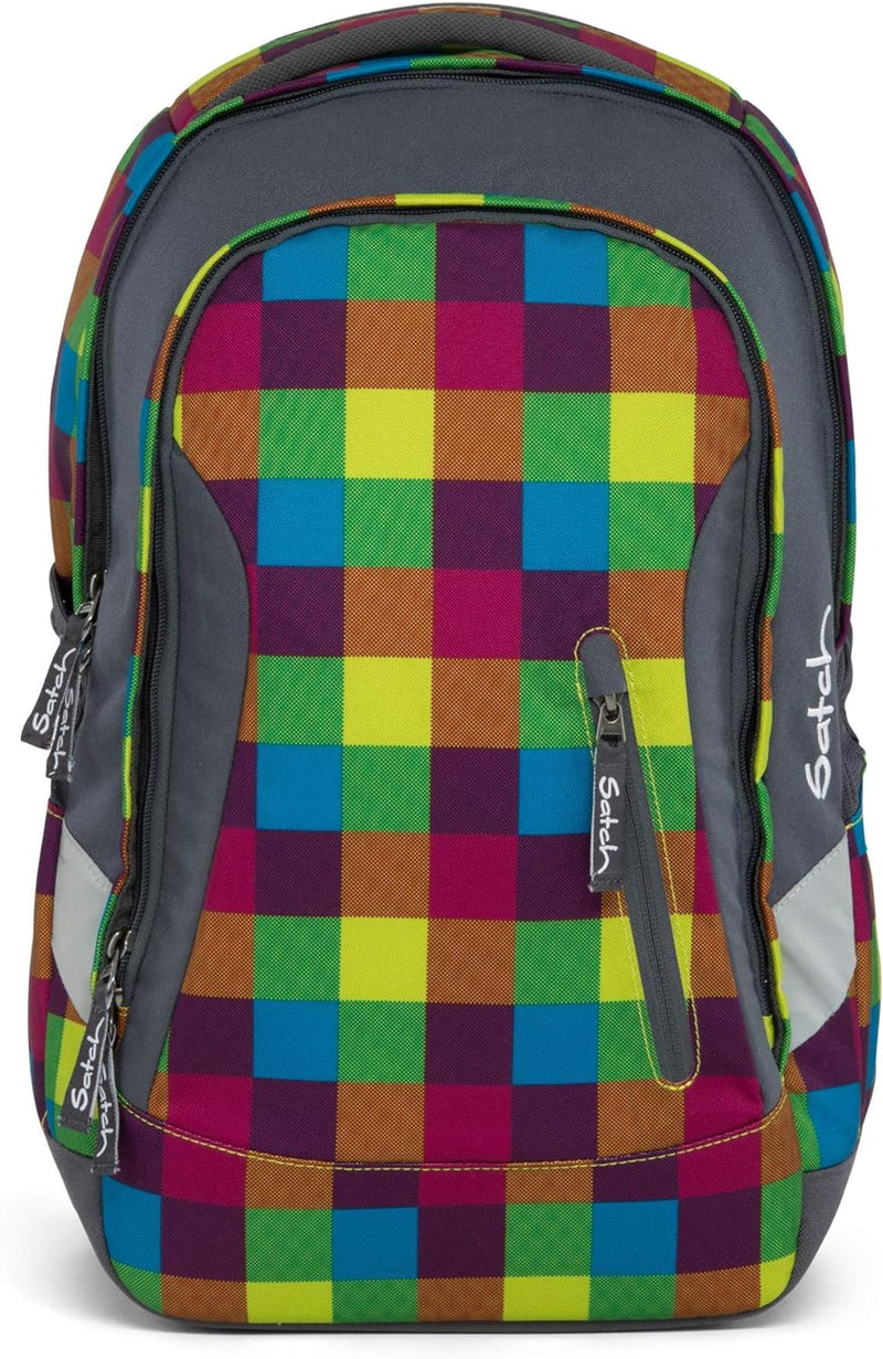 SATCH Beach Leach 2.0 Kinder-Rucksack, 45 cm, Karo Bunt Gepixelt, SAT-SLE-001-901