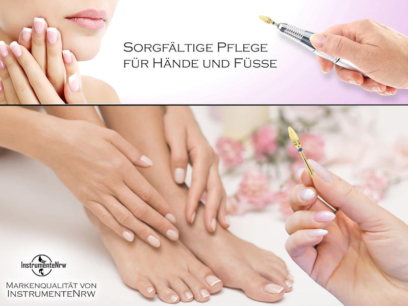 Profi Hartmetall Fräser Aufsatz Nagelfräser Schleifer mit Feiner Querhiebverzahnung Zapfen Form Mani