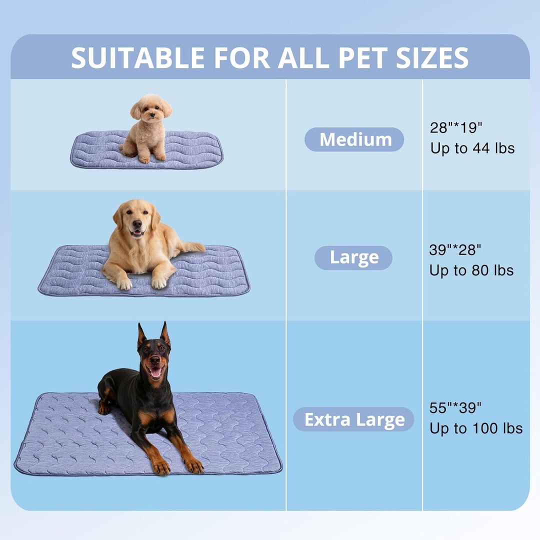 kühlmatte Hunde, doppelseitige Kühlmatte für Haustiere, 70 x 48 cm, Arc-Chill-Kühlfaser & Q-MAX > 0,
