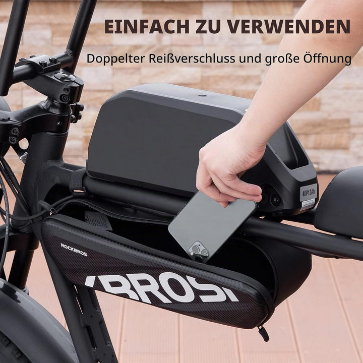 ROCKBROS Fahrrad Rahmentasche Fahrradtasche für Super 73 wasserdichte Oberrohrtasche Dreiecktasche 4