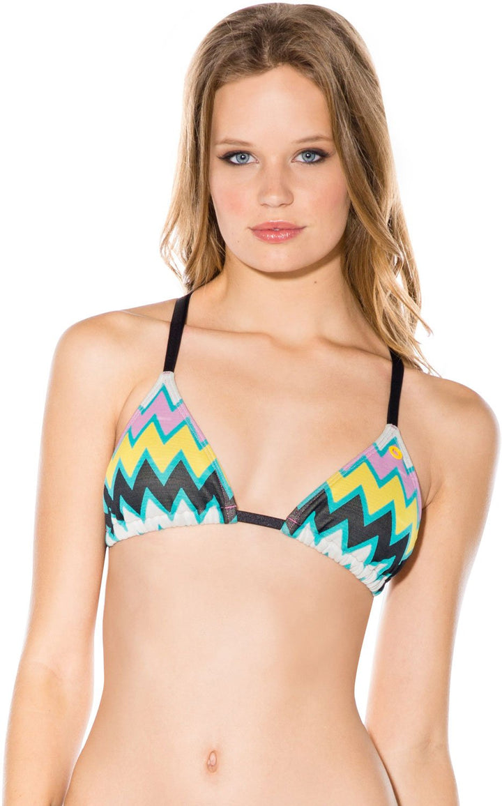 Volcom Bikini Zaggered Triangle Bikini Top Multi S, Multi S