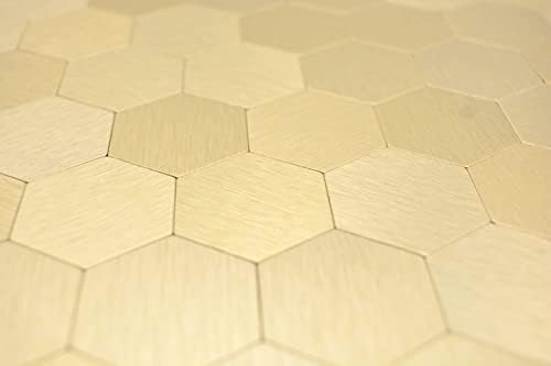 Mosaikfliese Selbstklebende Mosaike hexagonal metall gold Küche Wand MOS200-4GHX_f