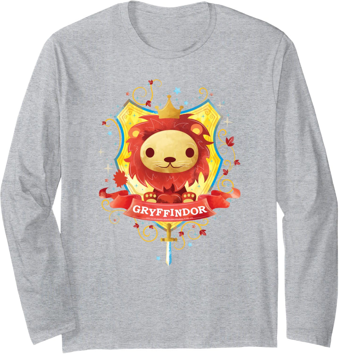 Harry Potter Watercolor Gryffindor Crest Langarmshirt
