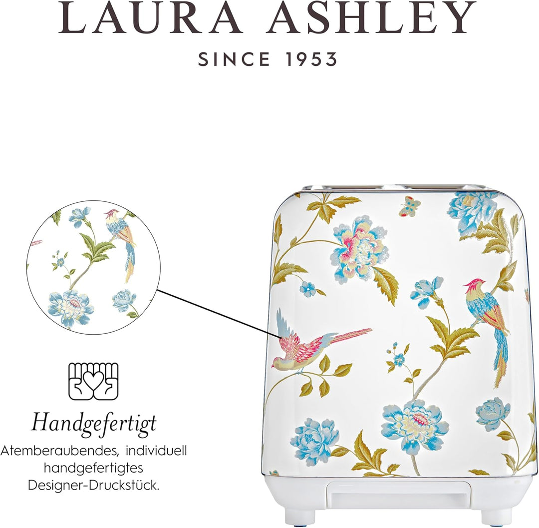 VQ Laura Ashley 2-Scheiben-Toaster mit einstellbaren Heiz-, Auftau- und Aufwärmmodi - Edelstahl Vint